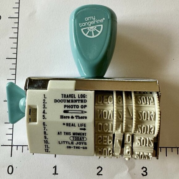 Rotary Stamper Dear lizzy Amy Tangerine Studio Calico WP PHRASES & DATE - Picture 6 of 12